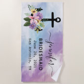 Serviette De Plage Cadeau de Demoiselle d'Honneur pour Enterrement de (Devant)