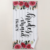 Serviette De Plage Cadeau de demoiselles d'honneur Enterrement de vie (Devant)