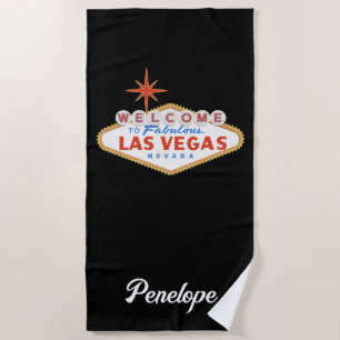 Serviette De Plage Cadeau de fête de Bachelorette de Las Vegas Servie