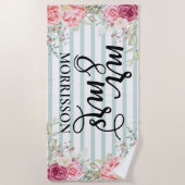 Serviette De Plage Cadeau de lune de miel de fiançailles pour jeunes  (Devant)