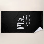 Serviette De Plage cadeau de mariage permanent (Devant)