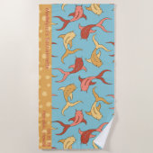 Serviette De Plage Cadeau de mariage personnalisé Poisson Koï mignon (Devant)