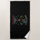 Serviette De Plage Cadeau de Noël | Barman Mixologue (Devant)