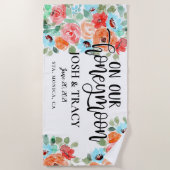 Serviette De Plage Cadeau de Nouvellement Mariés à Personnaliser | Ca (Devant)