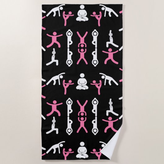 Serviette De Plage Cadeau de yoga unique (Devant)