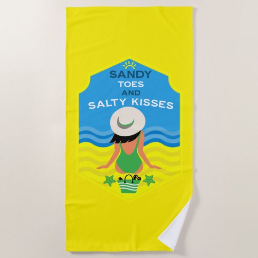 Serviette De Plage Cadeau essentiel de plage d'été (Devant)
