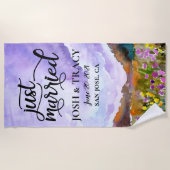 Serviette De Plage Cadeau fiançailles, mariage et cadeau de chambre (Devant)