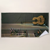 Serviette De Plage cadeau guitariste cool (Devant)