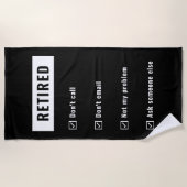 Serviette De Plage Cadeau humour retraite drôle (Devant)