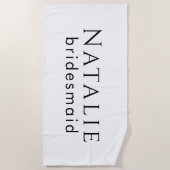 Serviette De Plage Cadeau Personnalisé Demoiselle d'Honneur Mariage C (Devant)