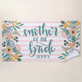 Serviette De Plage Cadeau personnalisé pour la mère de la mariée (Devant)
