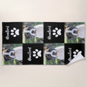 Serviette De Plage Cadeau photo personnalisé pour animaux de compagni (Devant)