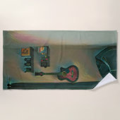 Serviette De Plage Cadeau pour guitariste (Devant)