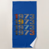 SERVIETTE DE PLAGE CADEAU VINTAGE 1973 (Devant)