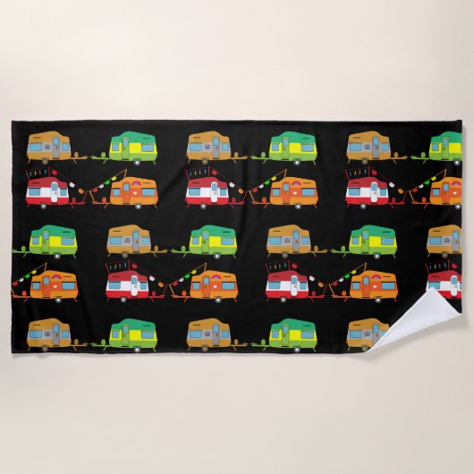 Serviette De Plage Cadeaux d'Art Caravane - Love My Caravan (Devant)