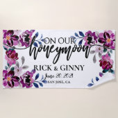 Serviette De Plage Cadeaux de lune de miel de mariage - Fleurs person (Devant)