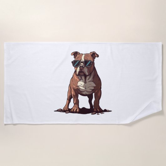 Serviette De Plage Cadeaux du propriétaire de Pitbull (Devant)