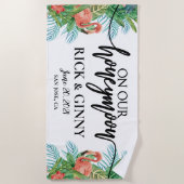 Serviette De Plage Cadeaux pour Voyage de Noces des Nouveaux Mariés - (Devant)