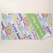 Serviette De Plage Cadeaux Uniques Et Spéciaux De Fête Du 25E Anniver (Devant)
