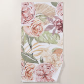 Serviette De Plage Cadre Floral (Devant)