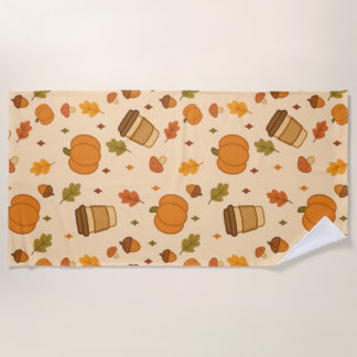Serviette De Plage Café d'automne