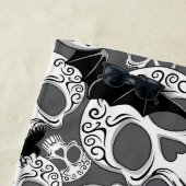 Serviette De Plage Calaveras décoratives Halloween (En situation)