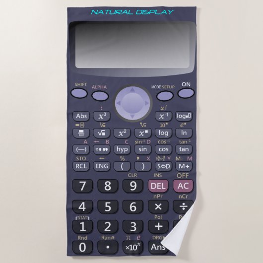 Serviette De Plage Calculatrice scientifique (Devant)