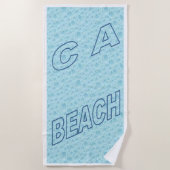 Serviette de plage  CALIFORNIA  BEACH  (Devant)