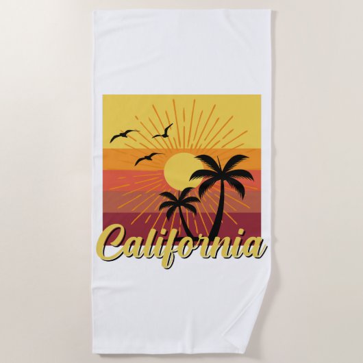 Serviette De Plage California Design - Beach Towel (Devant)