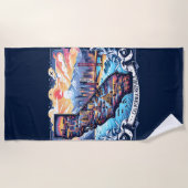 Serviette De Plage California Map Vector Art (Devant)