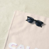 Serviette De Plage Californie, Plage, Art du voyage, Preppy, Pastel (En situation)