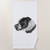 Serviette de plage calme Bulldog (Devant)