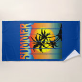 SERVIETTE DE PLAGE CALME COUCHER DE SOLEIL ÉTÉ (Devant)