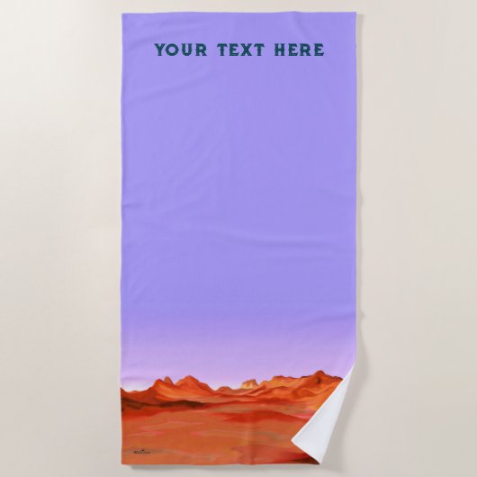 Serviette De Plage Calme du désert (Devant)