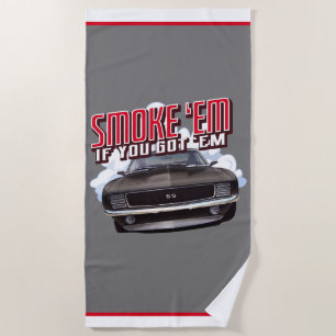 Serviette De Plage Camaro et fumée