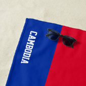 Serviette De Plage Cambodge Drapeau splendide patriotique (En situation)