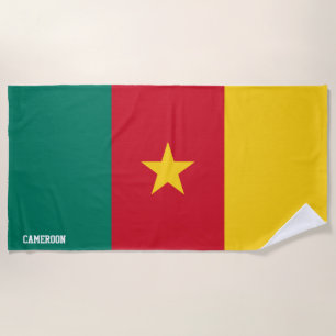 Serviette De Plage Cameroun Drapeau splendide patriotique