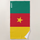 Serviette De Plage Cameroun Drapeau splendide patriotique (Devant)