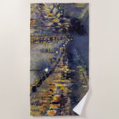 Serviette De Plage Camille Pissarro - Boulevard Montmartre en nuit (Devant)