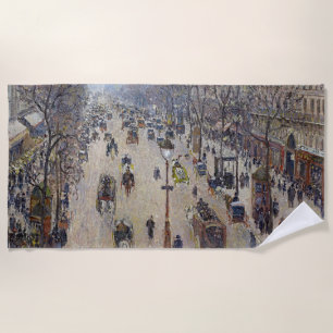 Serviette De Plage Camille Pissarro - Boulevard Montmartre, matin