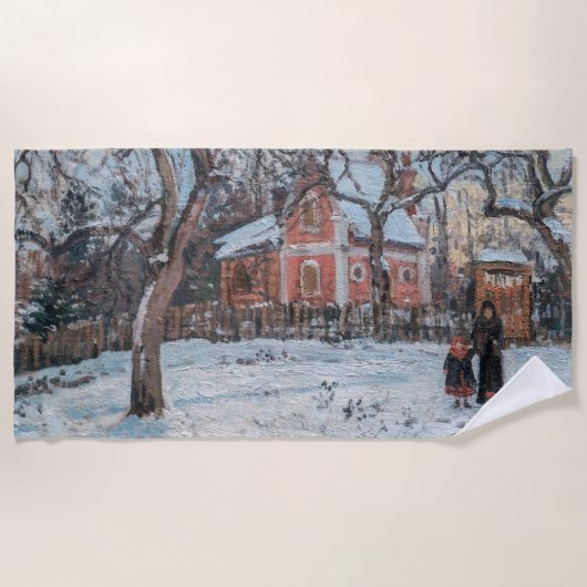 Serviette De Plage Camille Pissarro - Chataigniers a Louvecienne (Devant)