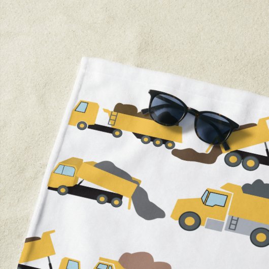 Serviette De Plage Camions de construction Camions de construction Ga (En situation)