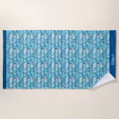 Serviette De Plage Camions de construction de routes personnalisés Tu (Devant)