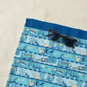 Serviette De Plage Camions de construction de routes personnalisés Tu (En situation)