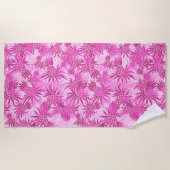 Serviette De Plage Camo d'ananas Tropical hawaïen - rose (Devant)