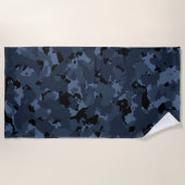 Serviette De Plage Camo de minuit (Devant)