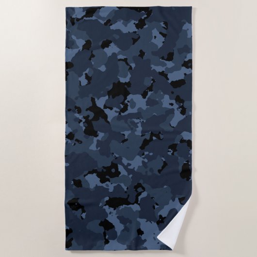 Serviette De Plage Camo de minuit (Devant)