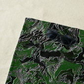 Serviette De Plage Camo Vert Funky (En situation)