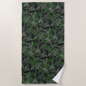 Serviette De Plage Camo Vert Funky (Devant)