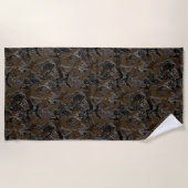Serviette De Plage Camouflage Brun Métallisé (Devant)
